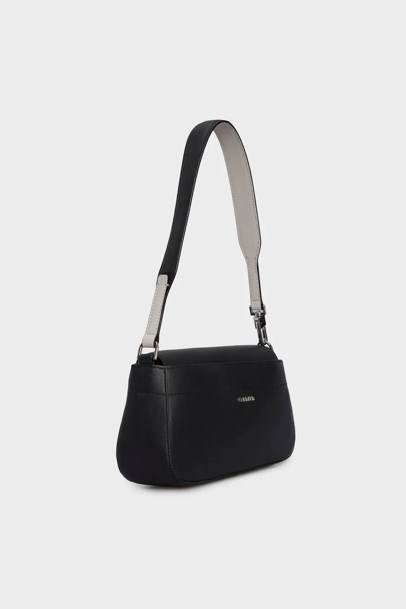 Жіноча чорна сумка BUSINESS SHOULDER BAG_SAFFIANO 3