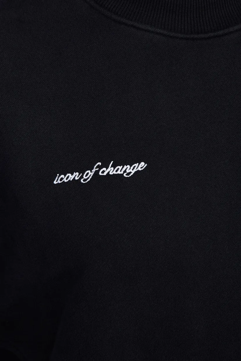 Чоловічий чорний світшот Icon of Change C GOTS 3