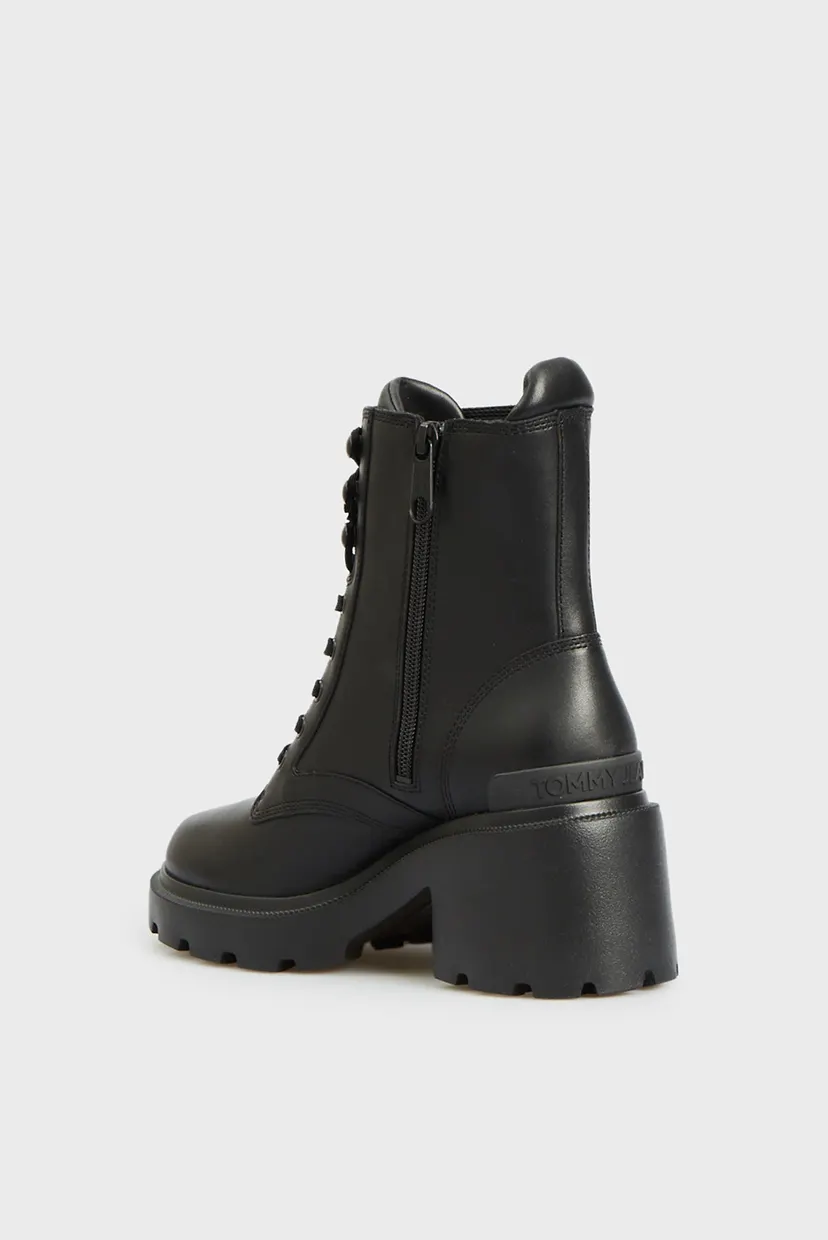Женские черные кожаные ботильоны TJW MID HEEL BOOT LEATHER 5