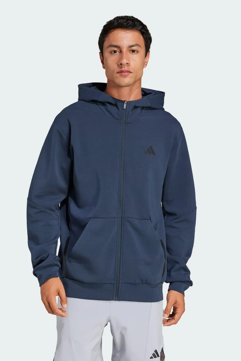 Чоловіче темно-синє худі Designed for Training Full-Zip adidas