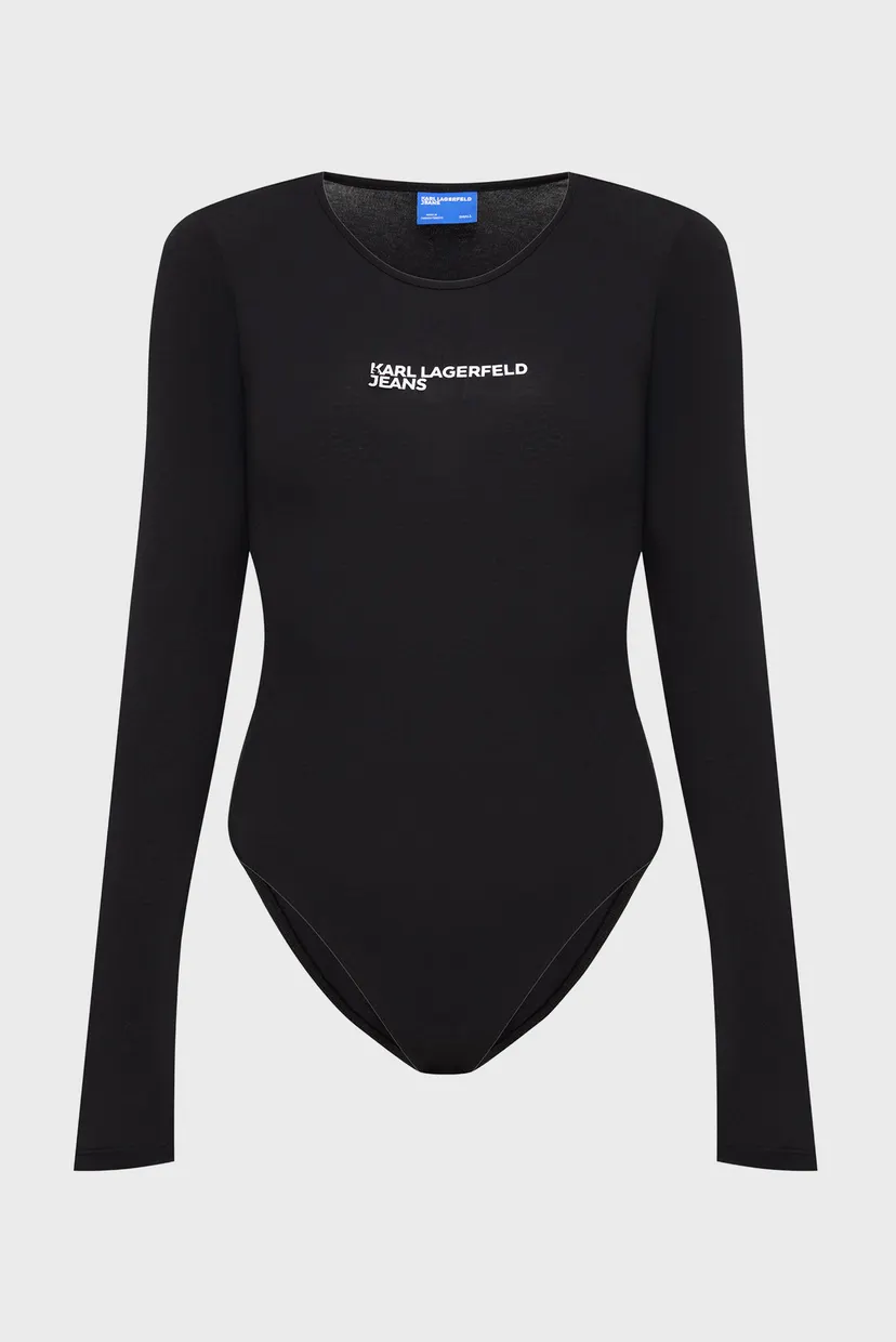 Жіноче чорне боді rew neck 5