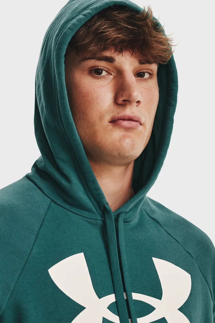 Чоловіче зелене худі UA Rival Fleece Fleece Big Logo HD 4