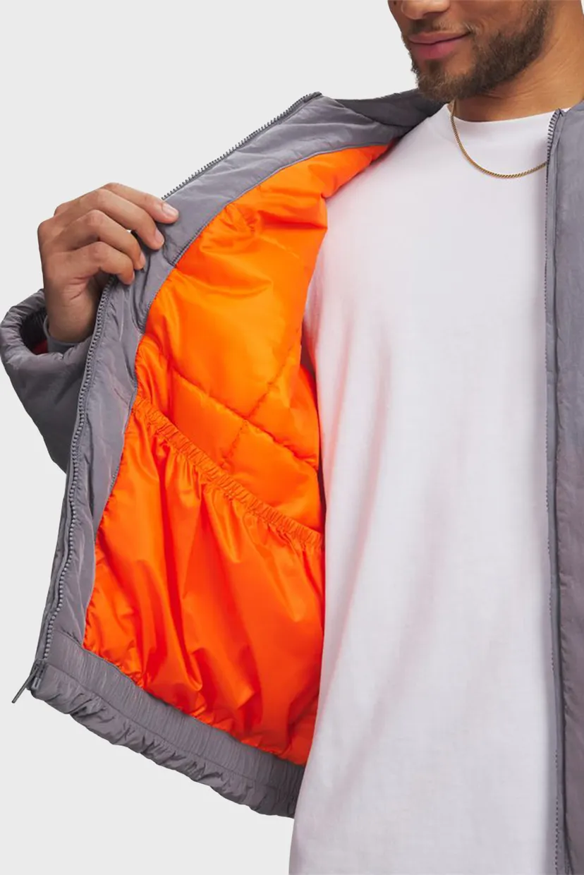 Мужской серый бомбер UA Hoops Woven Jkt 3