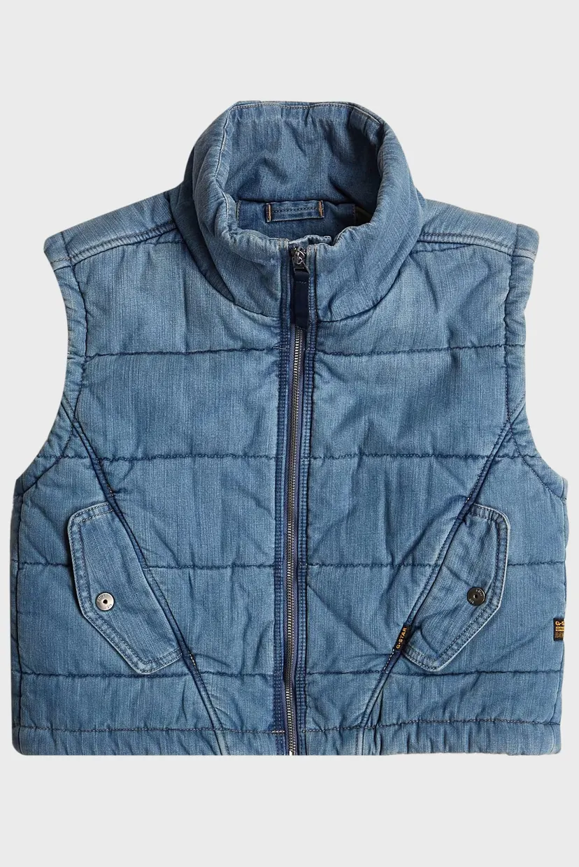 Жіночий синій джинсовий жилет Padded Mae vest wmn 5