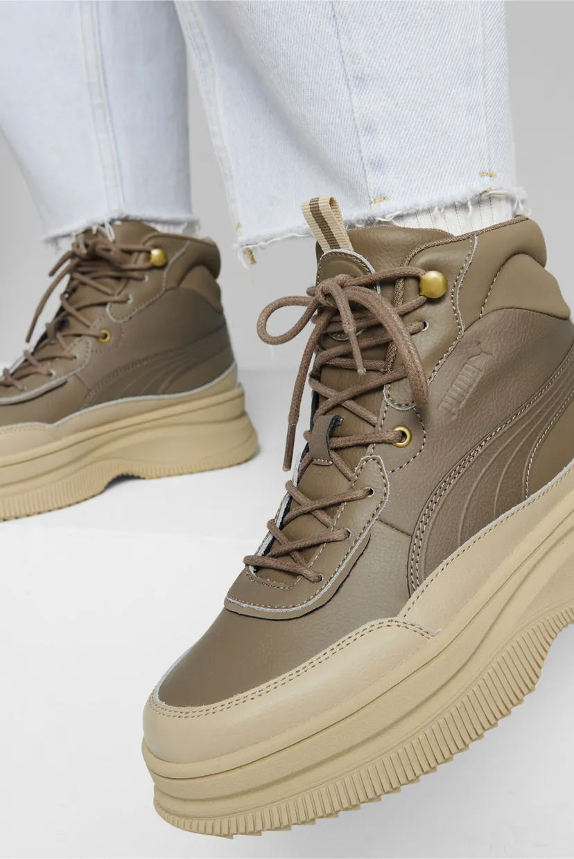 Жіночі оливкові шкіряні хайтопи Mayra Women’s Sneakers 7