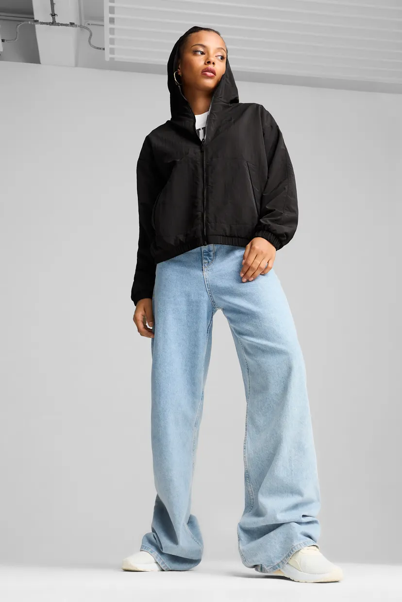 Жіноча чорна двостороння вітровка Reversible Windbreaker Women