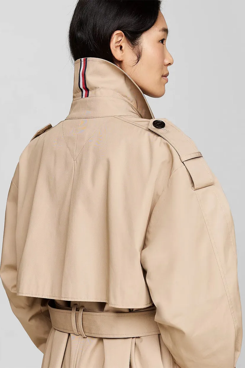 Жіночий бежевий тренч COTTON OVERSIZED TRENCH 4