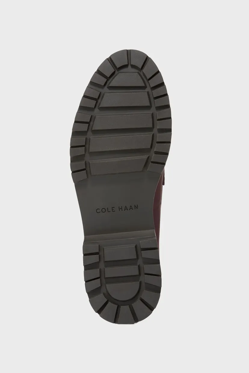 Женские бордовые кожаные лоферы Treena Kiltie Lug Loafer 6