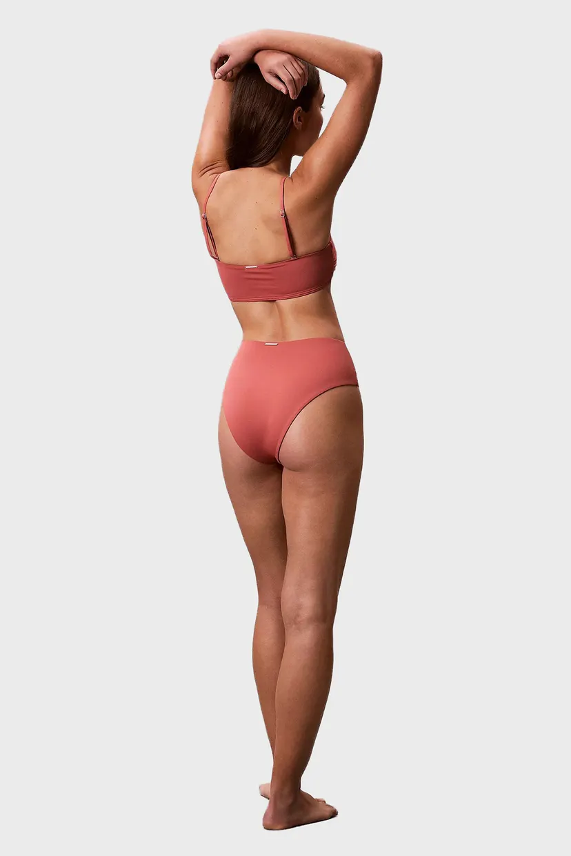 Женские коралловые трусики от купальника HIGH WAIST BIKINI 4