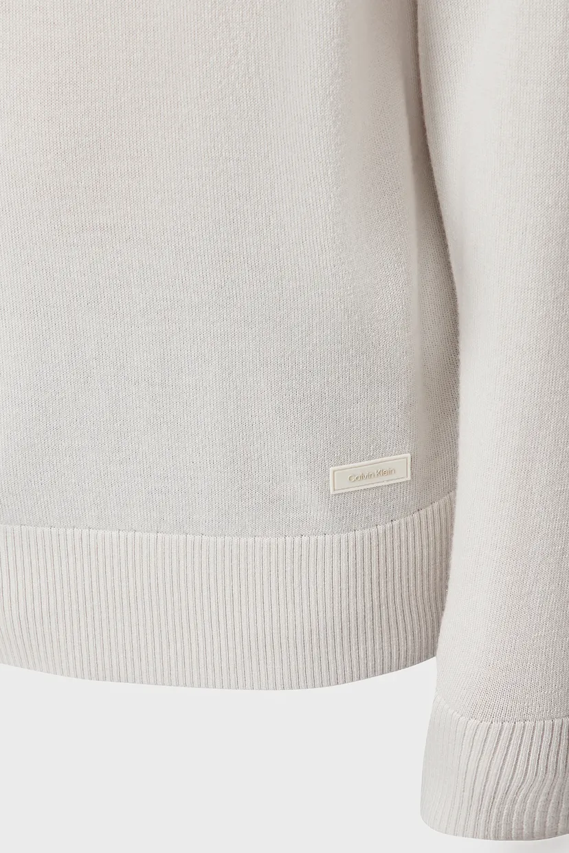 Чоловічий білий вовняний джемпер MERINO COMFORT 3