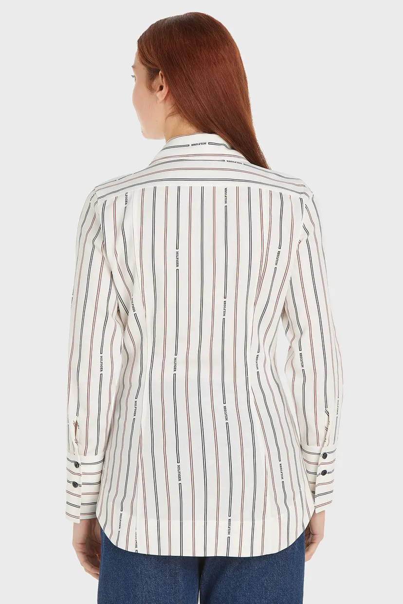 Жіноча біла сорочка у смужку MONOTYPE STRIPE 2