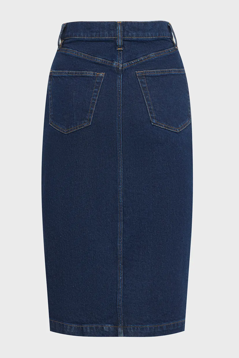Жіноча темно-синя джинсова спідниця DENIM ZIP FRONT SKIRT CK CLASSIC 7