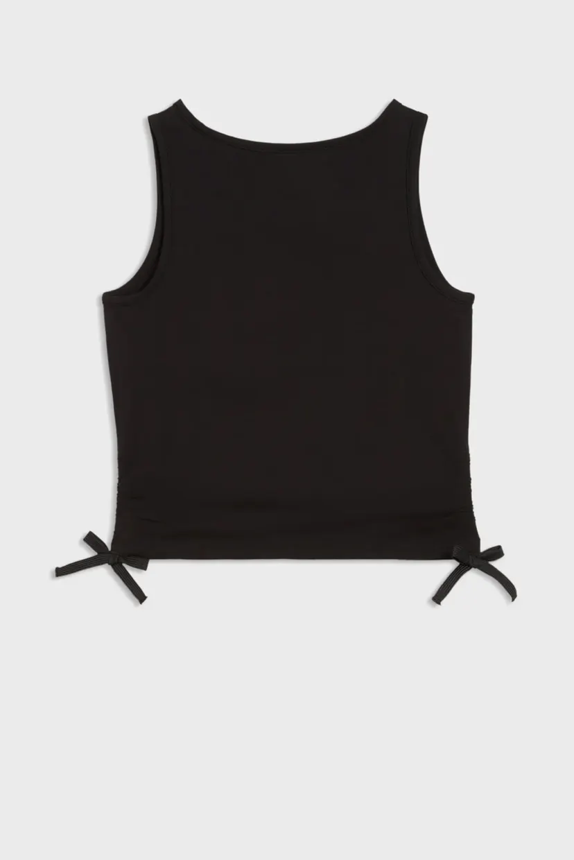 Детская черная майка Essentials Slim Knotted Tank Youth 5