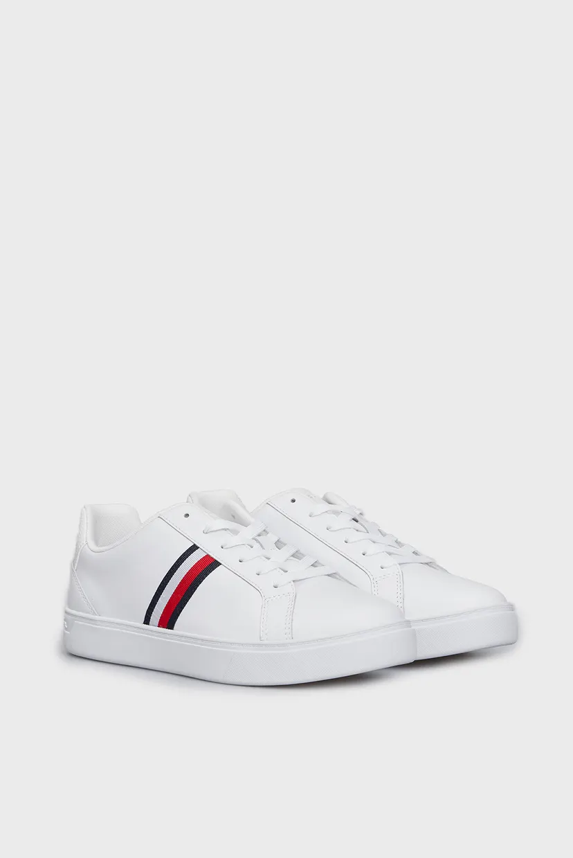 Жіночі білі шкіряні снікерcи ESSENTIAL COURT SNEAKER STRIPES 3
