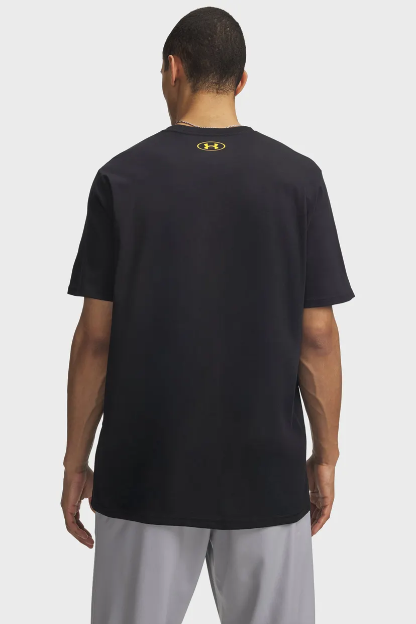 Мужская черная футболка UA M VARSITY CREST SS-BLK 3