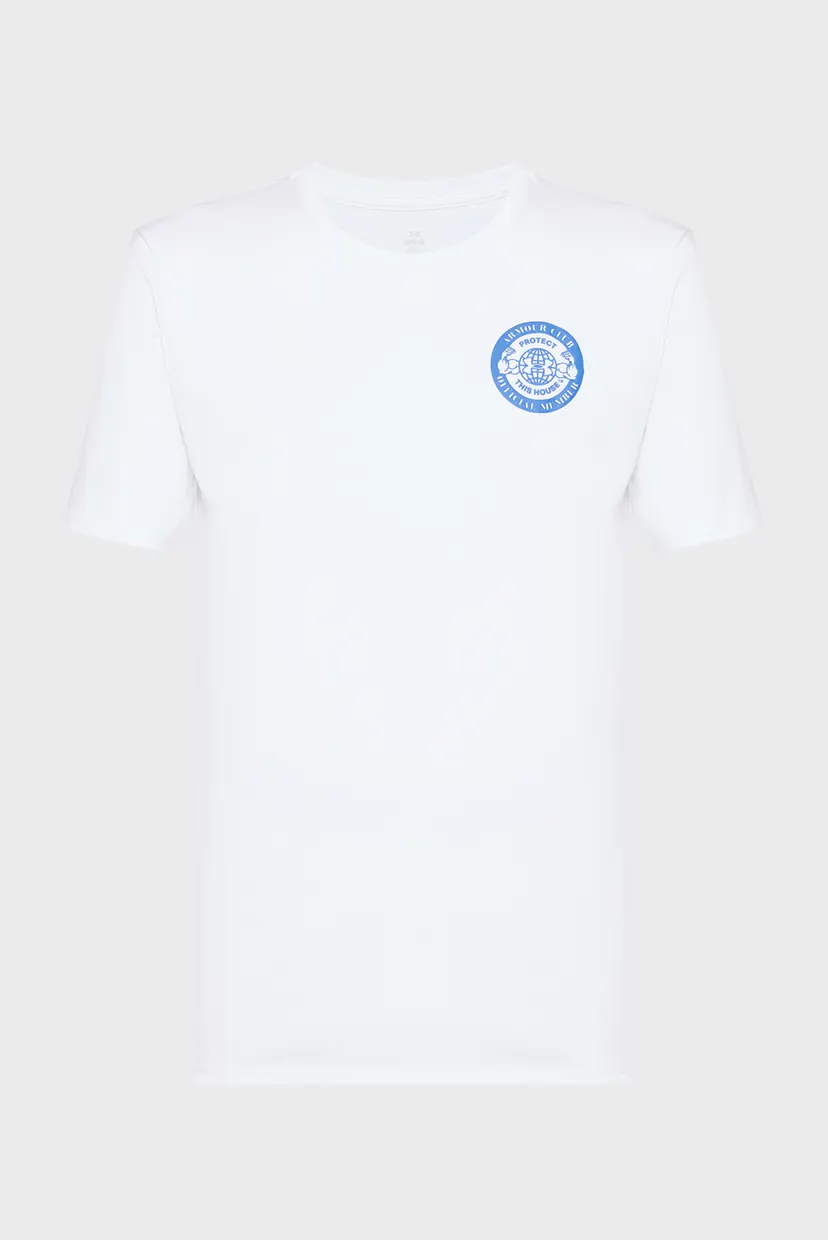 Чоловіча біла футболка UA ARMOUR CLUB SS 4