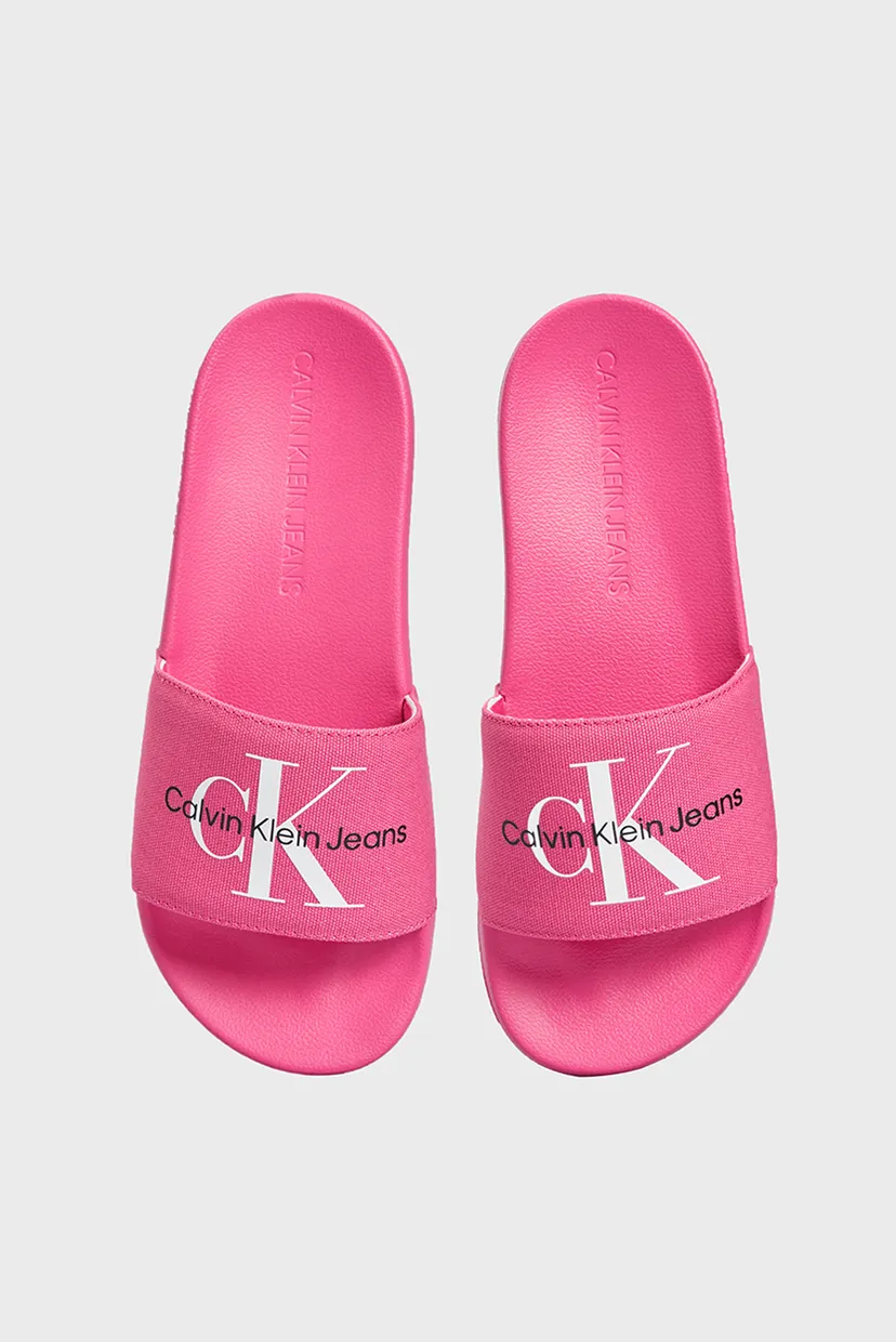 Жіночі малинові слайдери SLIDE MONOGRAM 4
