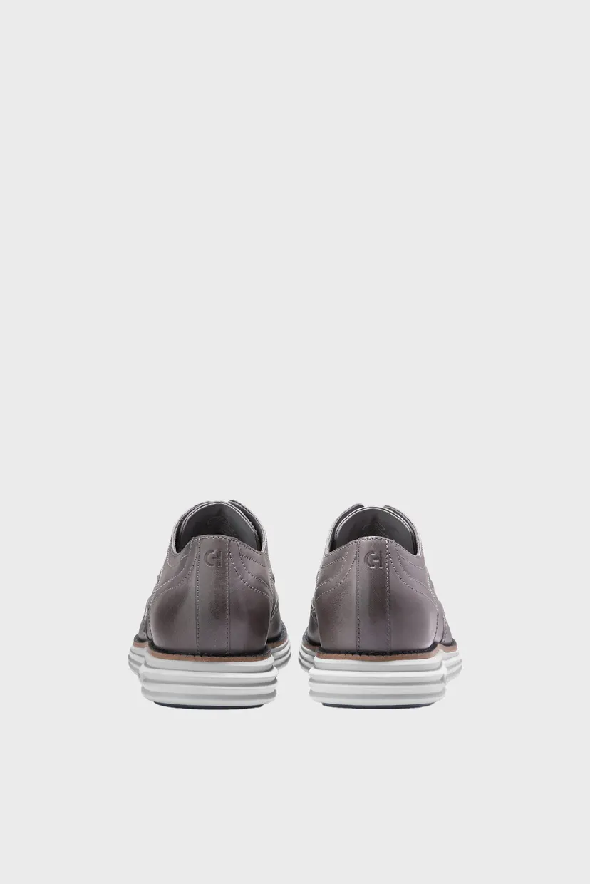Чоловічі сірі шкіряні броги ØriginalGrand Remastered Wingtip Oxford 5