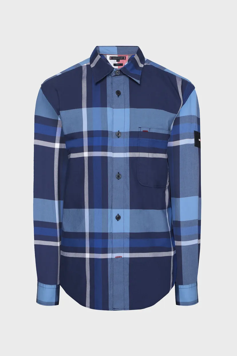 Чоловіча синя картата сорочка EXPLODED CHECK CF OVERSHIRT 5