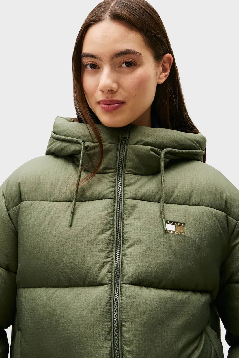 Жіночий зелений пуховик PUFFER 4