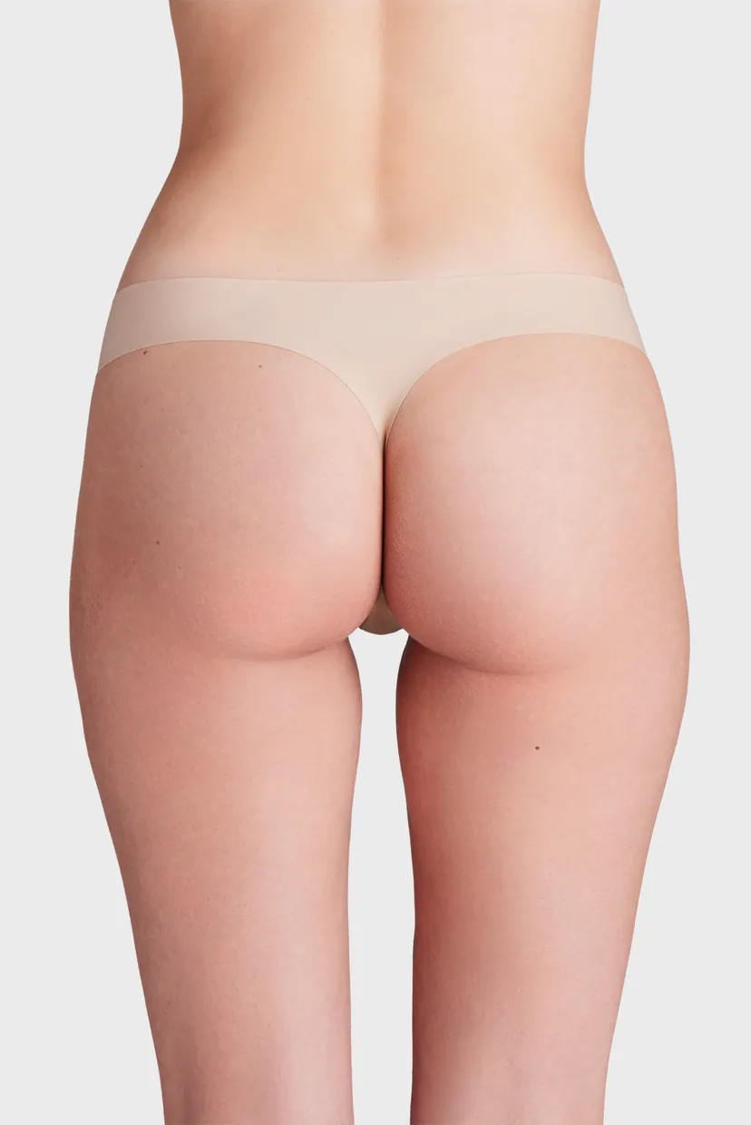 Жіночі бежеві трусики (3 шт) UA Pure Stretch NS THONG 3