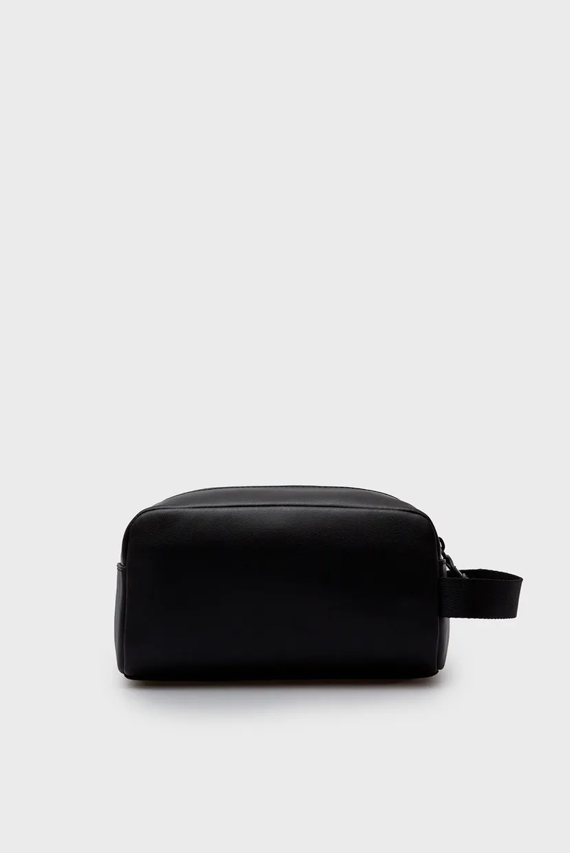 Мужской черный кожаный несессер TJM HERITAGE LEATHER WASHBAG 4
