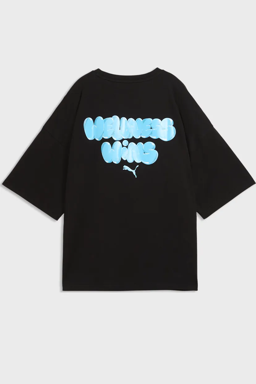 Женская черная футболка Graphic Bubble Oversized Tee Women 5