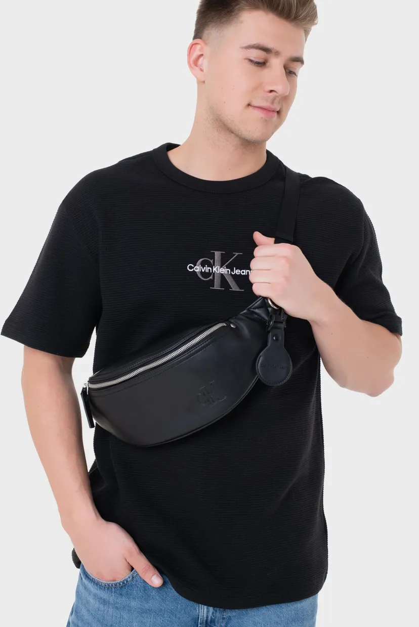 Чоловіча чорна поясна сумка TAGGED WAISTBAG38 2