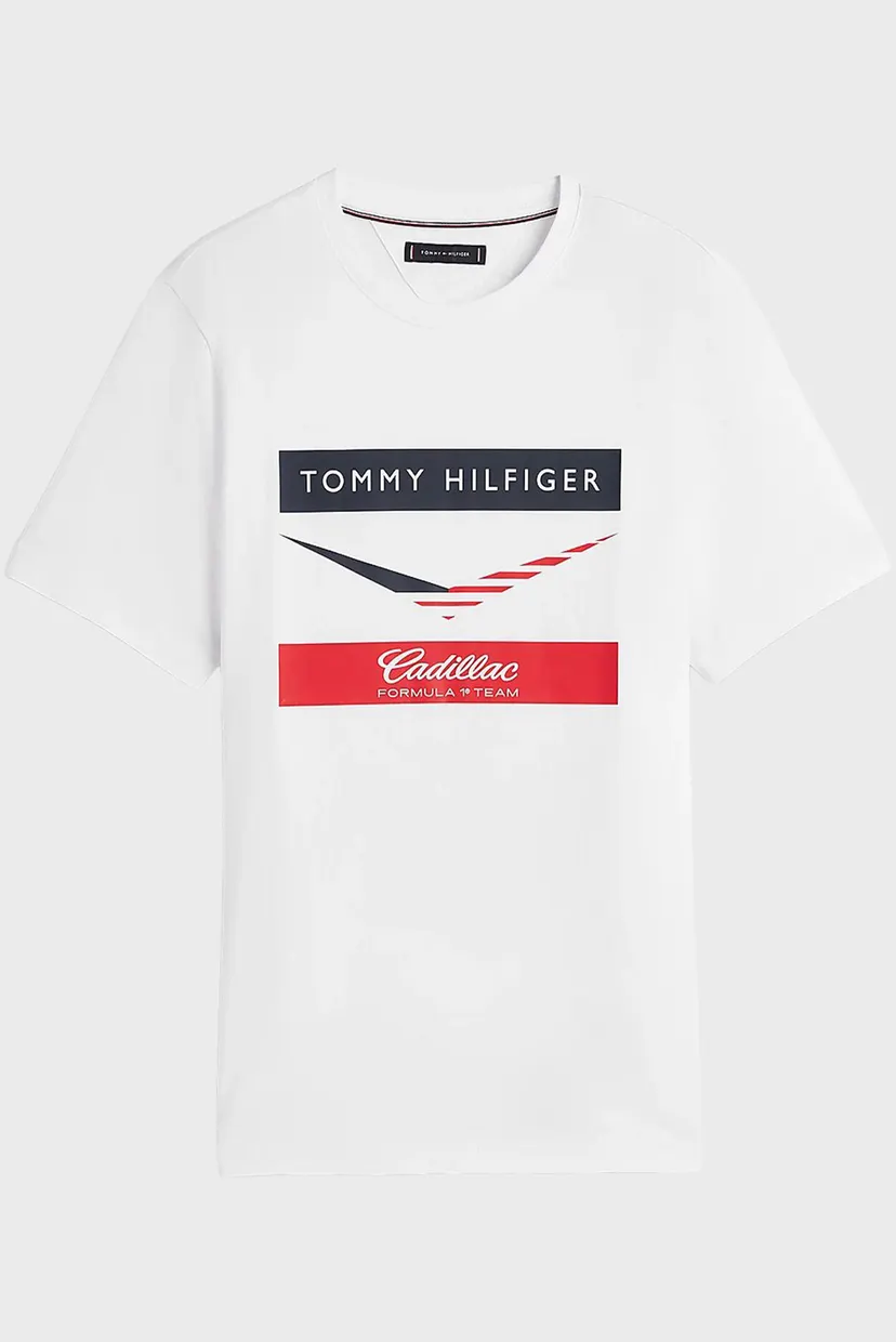 Чоловіча біла футболка TH x Cadillac Formula 1® Team 5
