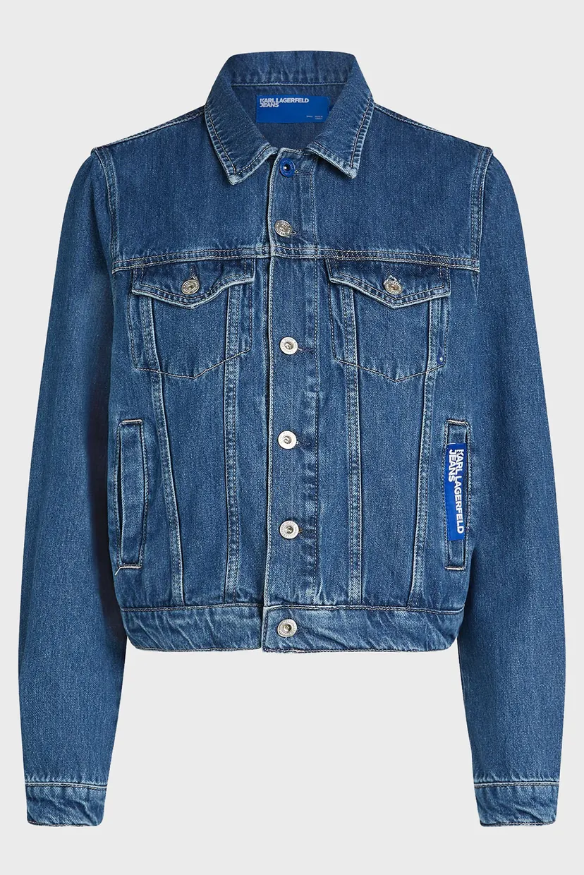 Жіноча синя джинсова куртка regular jacket 5