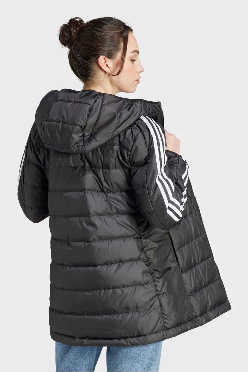 Жіночий чорний пуховик Essentials 3-Stripes Light Down 3