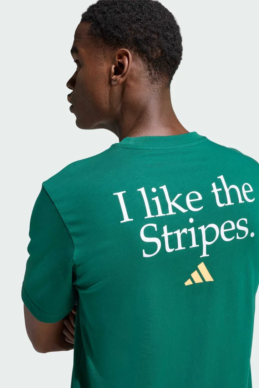 Чоловіча зелена футболка I LIKE THE STRIPES GRAPHIC 4