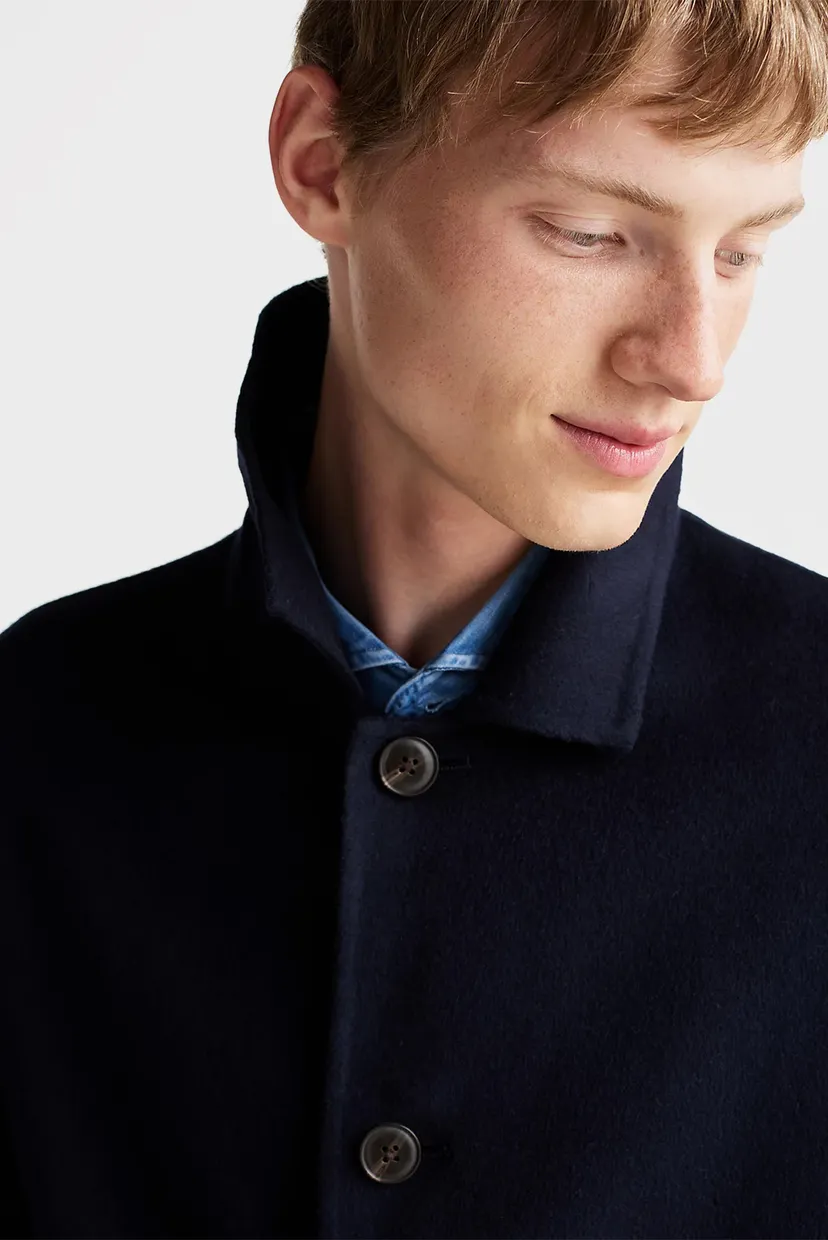 Мужское темно-синее шерстяное пальто DC SPLITTABLE WOOL 4