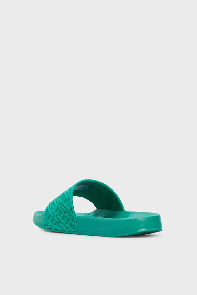 Жіночі зелені слайдери TH MONOGRAM POOL SLIDE 5