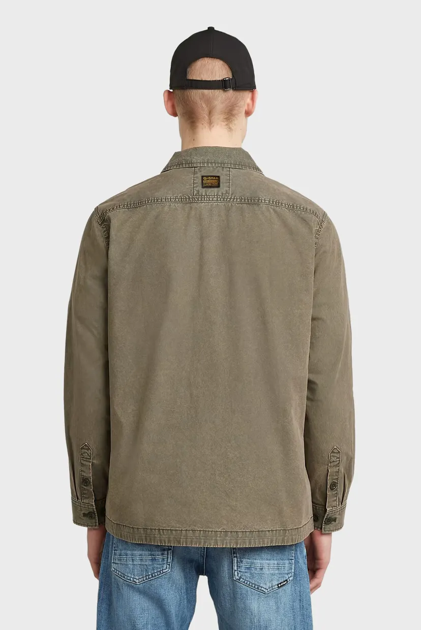 Мужская серая демисезонная куртка Cargo Washed Overshirt 4