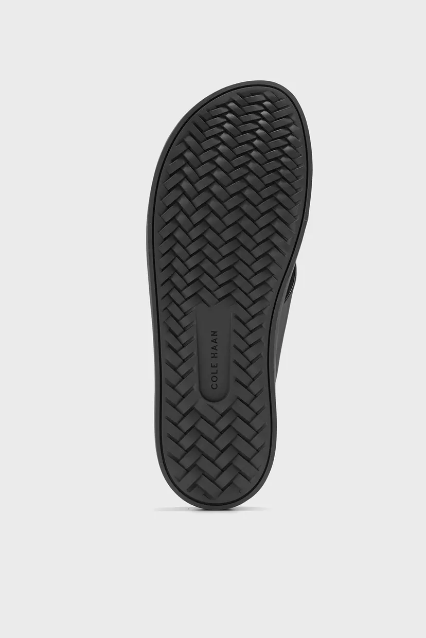Мужские черные кожаные слайдеры Nantucket Cross Strap 6