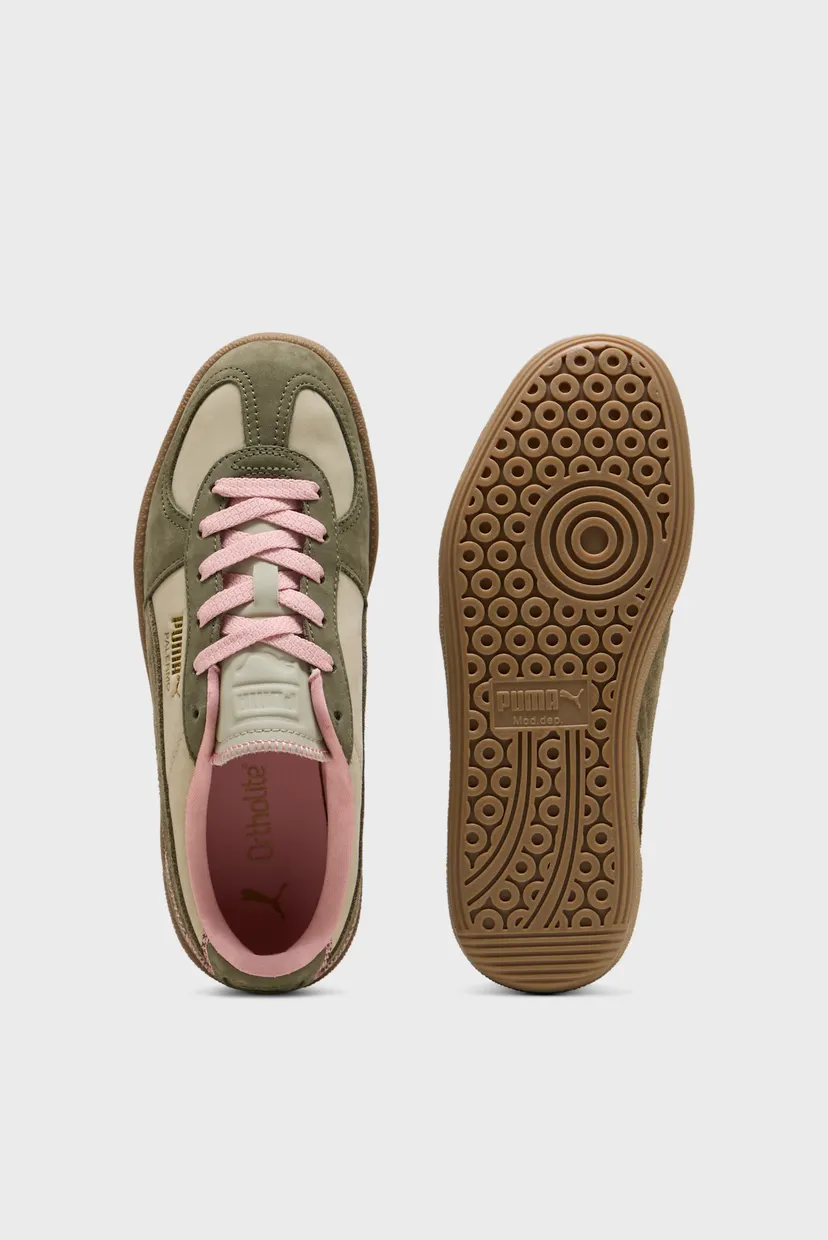 Жіночі оливкові шкіряні снікерси Palermo Lux Sneakers Women 4