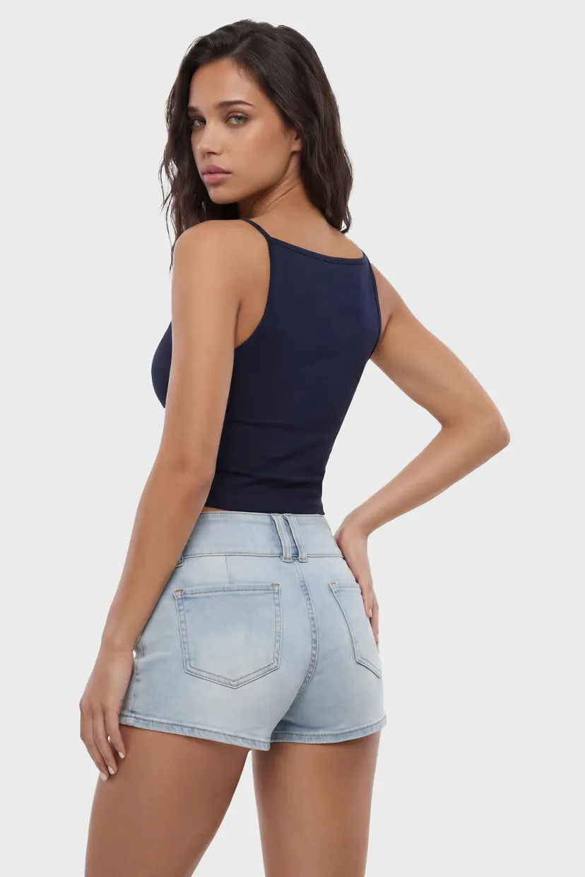 Жіночий темно-синій топ 3