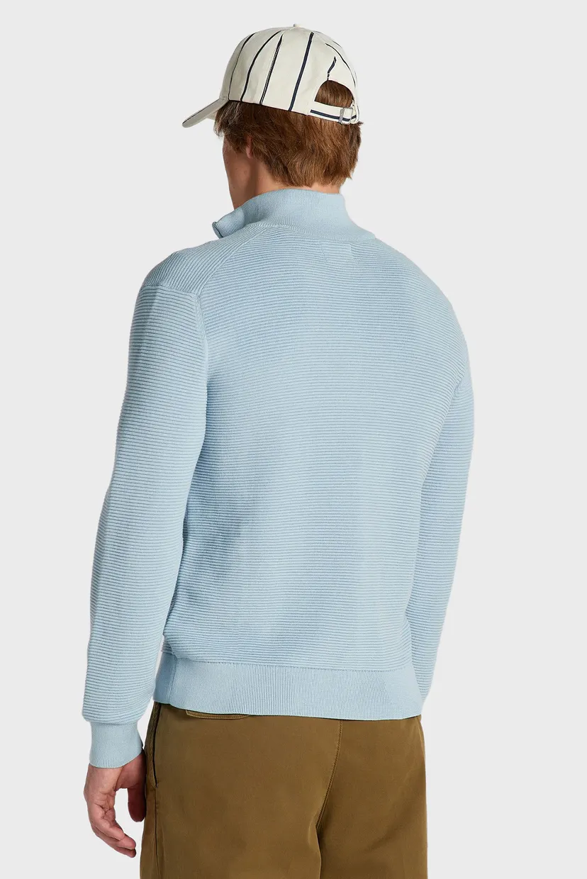 Чоловічий блакитний кардиган TEXTURED COTTON FULL ZIP 3