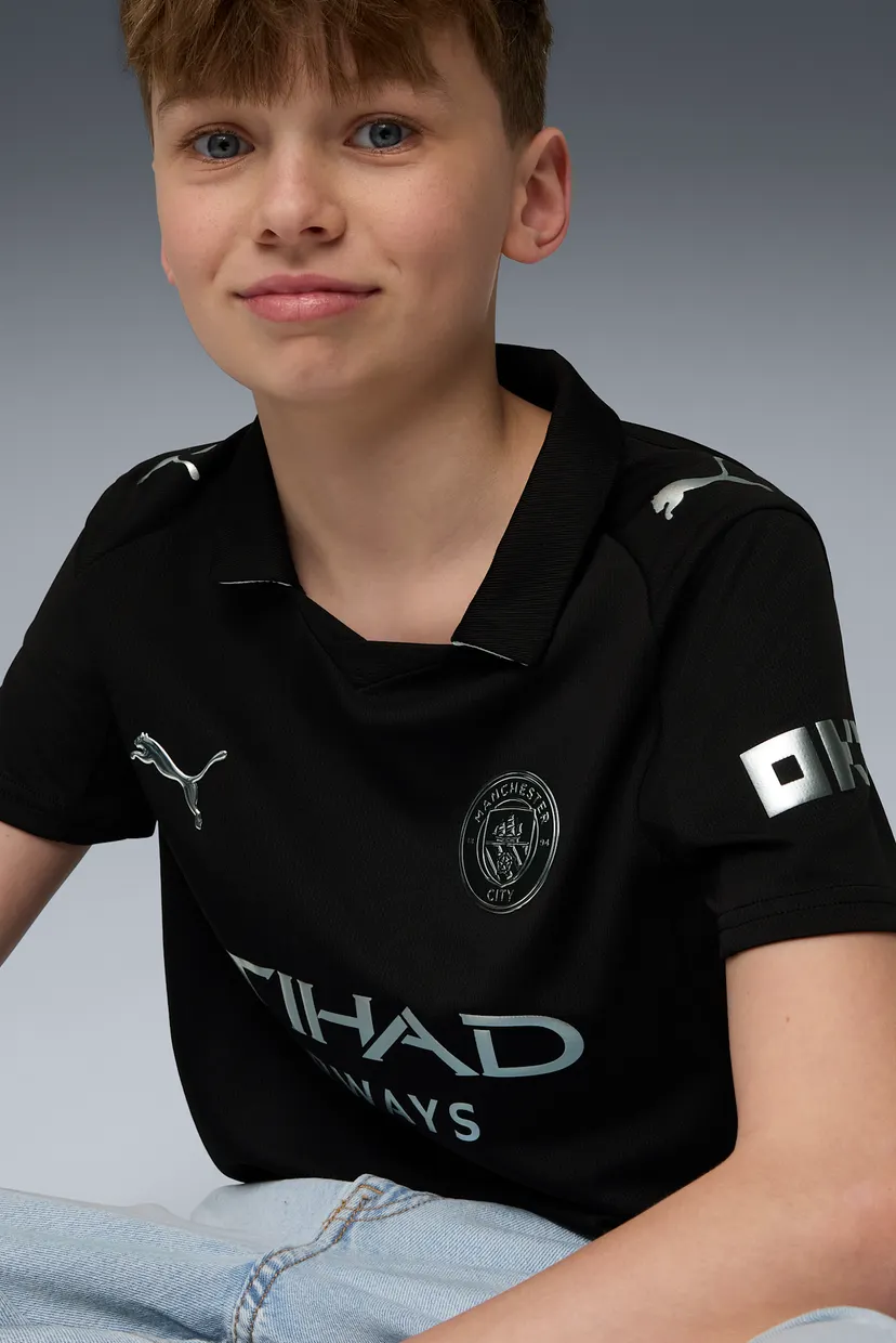 Детская черная футболка Manchester City 25/26 Away Jersey Youth 4