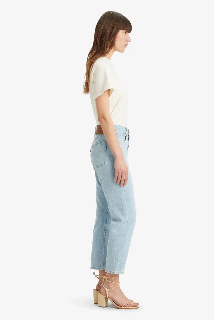 Жіночі блакитні джинси 501® Straight Crop 4