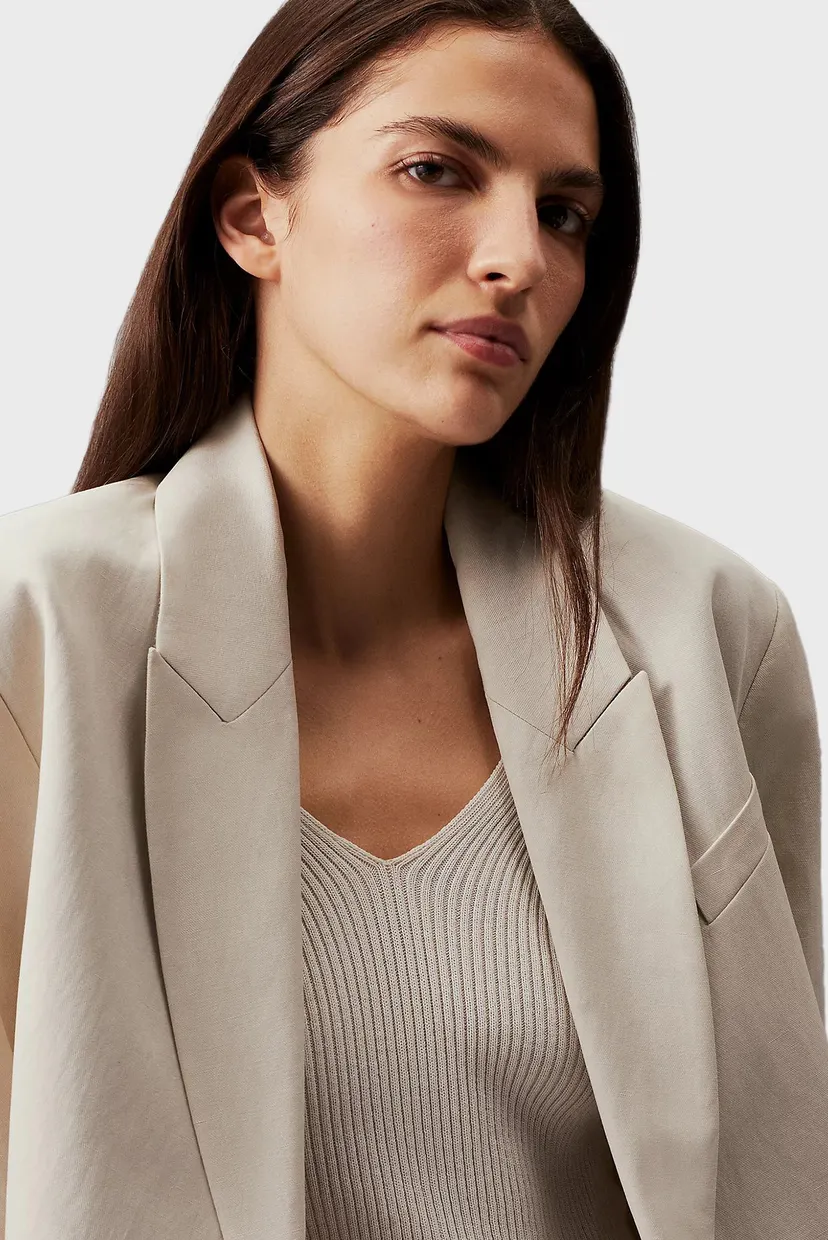 Жіночий сірий жакет LINEN TAILORED RELAXED BLAZER 4
