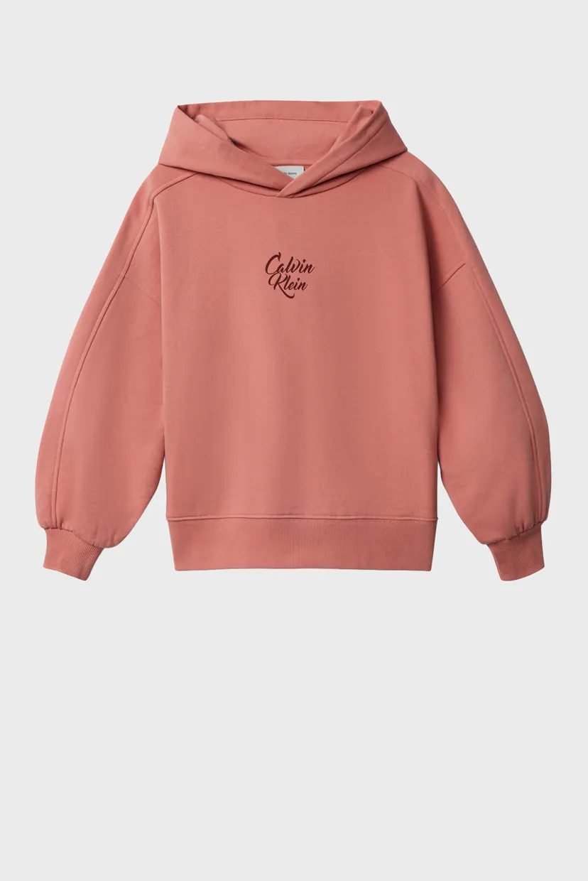 Дитяче коралове худі SCRIPT LOGO GRAPHIC TERRY 5