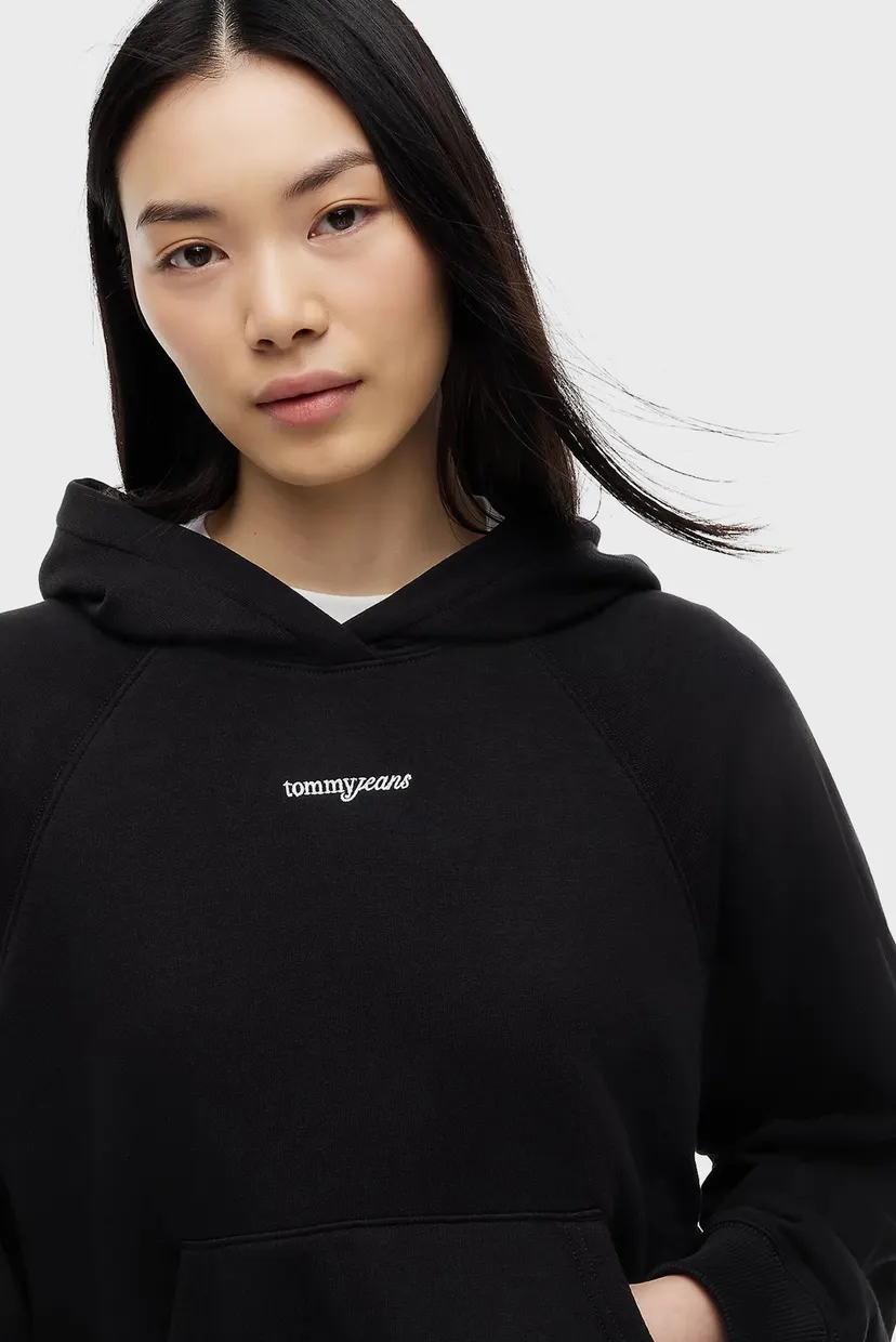 Жіноче чорне худі SCRIPT RAGLAN HOODIE 4