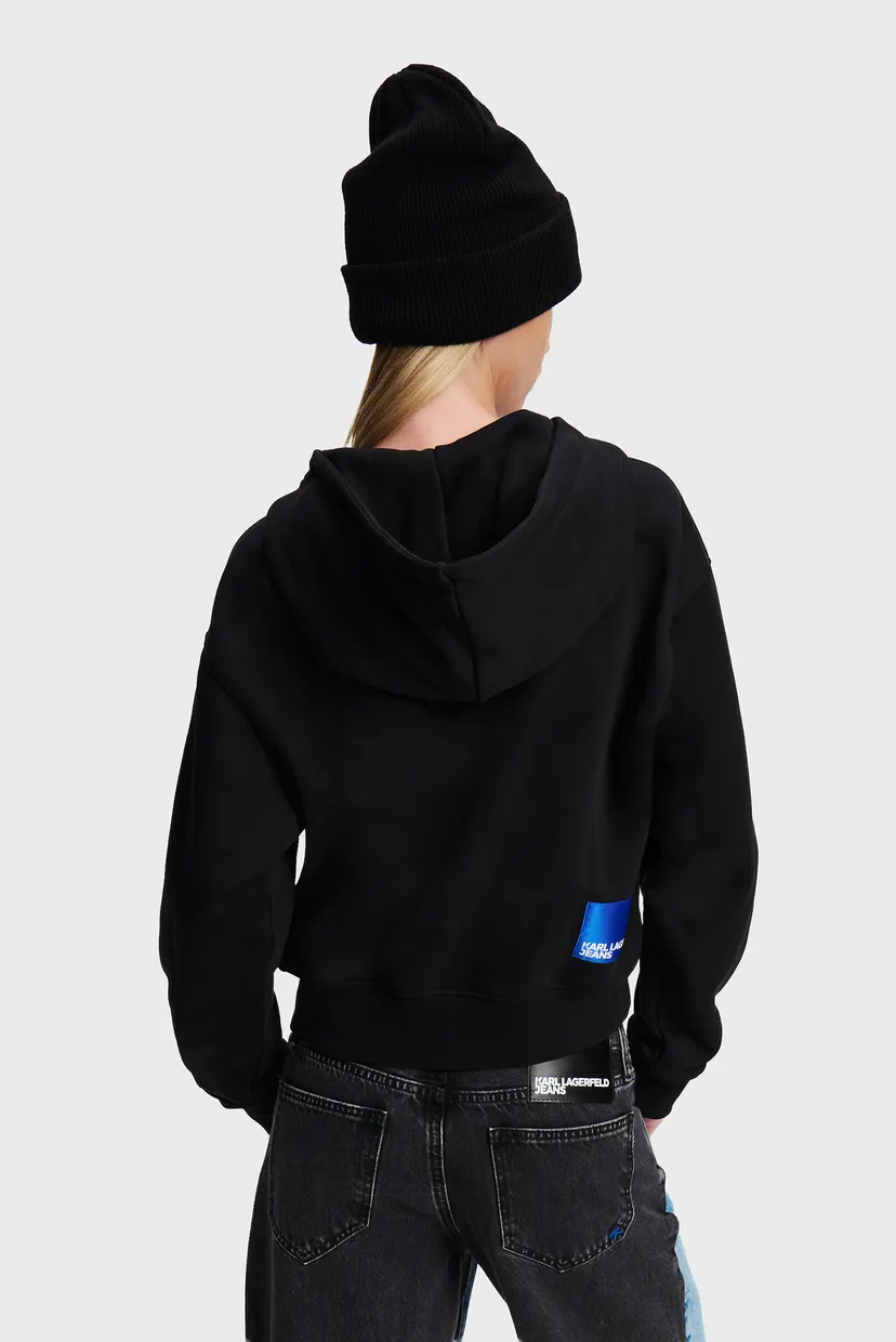 Женское черное худи zip up 3