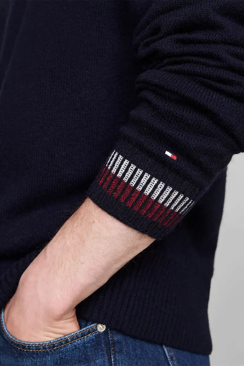 Мужской темно-синий шерстяной кардиган GS WOOL BLEND ZIP THROUGH 5