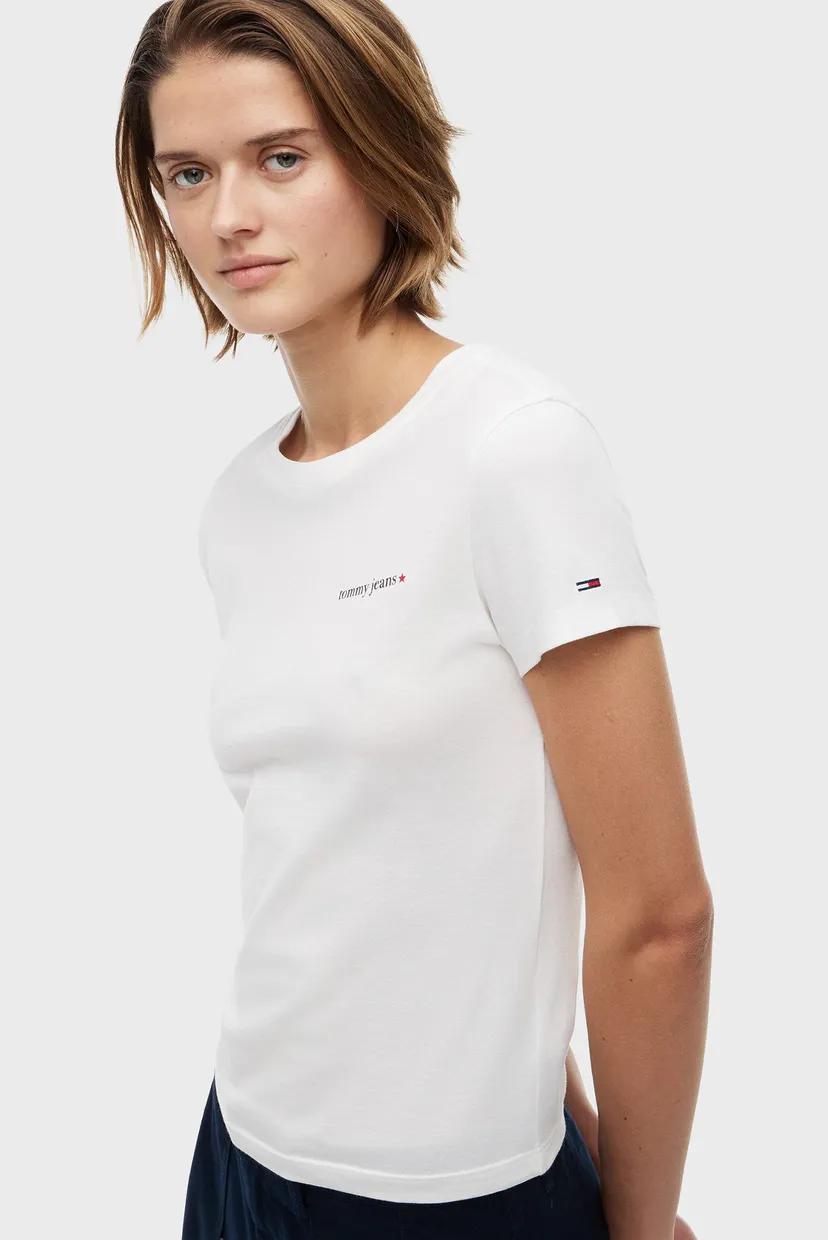 Жіноча біла футболка SLIM ESS LOGO 4