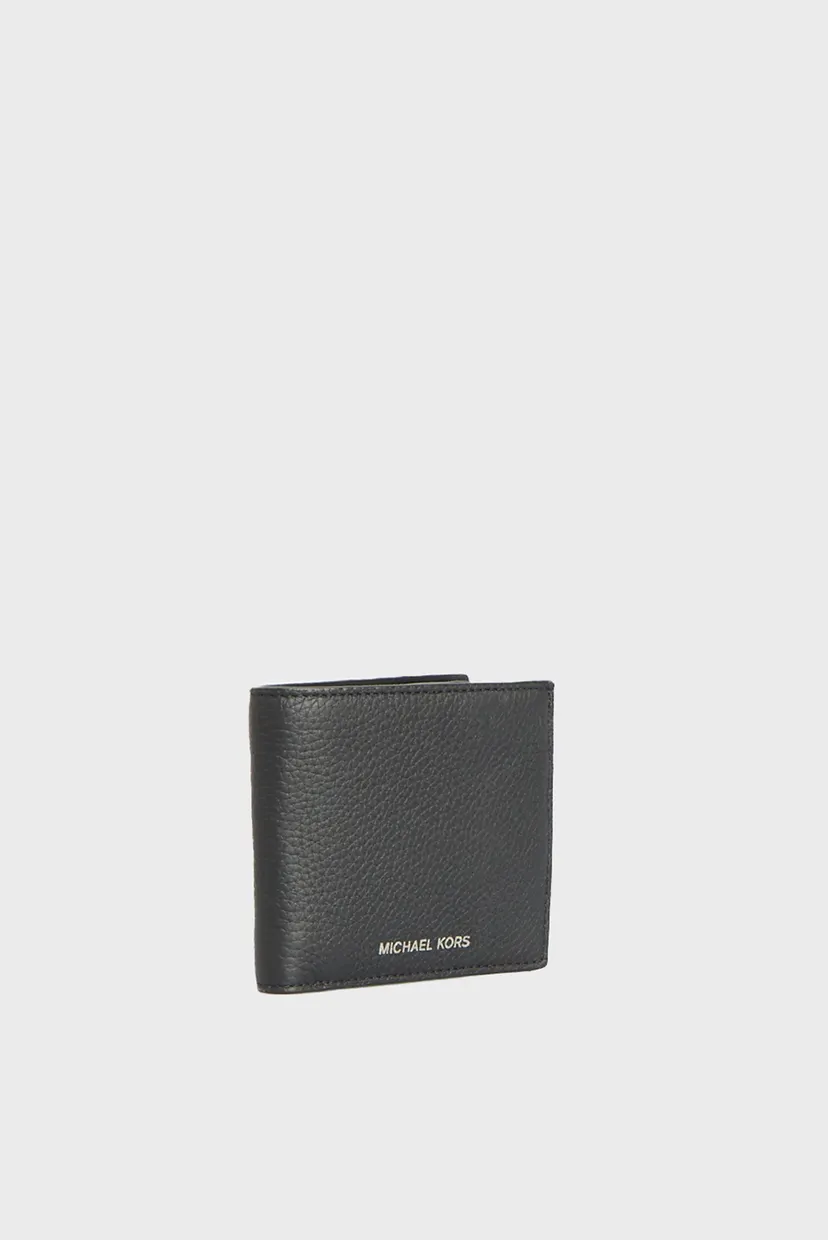 Мужской черный кожаный кошелек HUDSON BILLFOLD 3