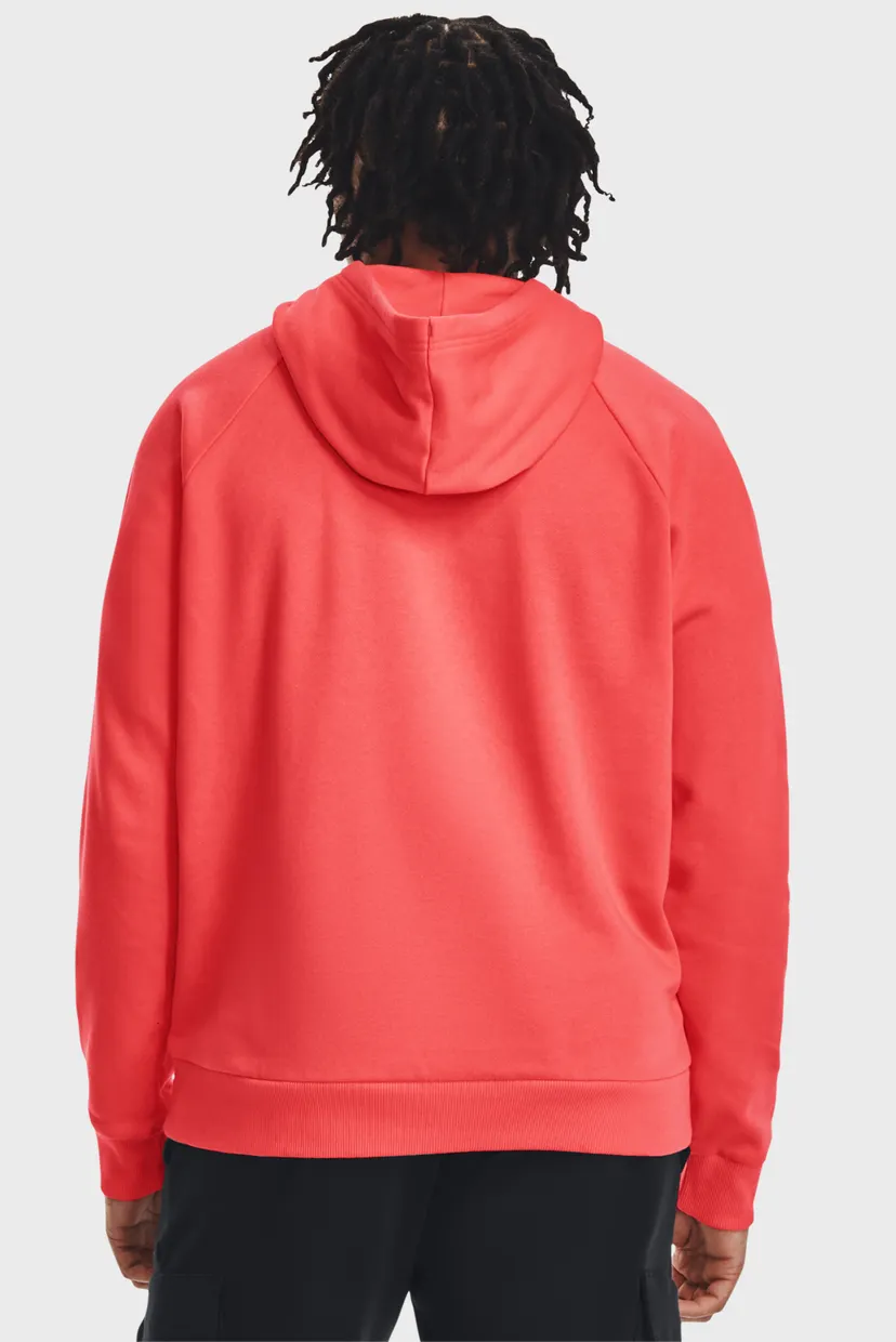 Чоловіче коралове худі UA Rival Fleece FZ Hoodie Under Armour