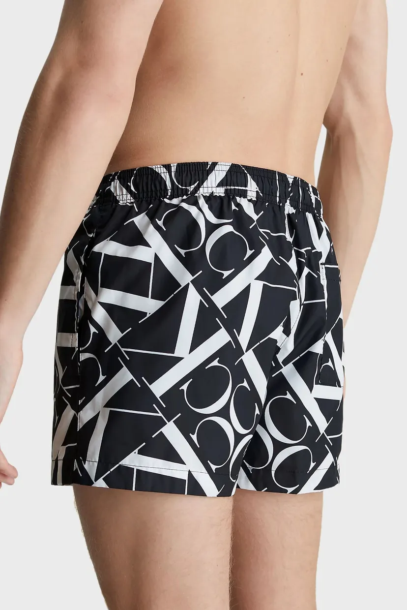 Чоловічі чорні плавальні шорти з візерунком SHORT DRAWSTRING-PRINT 3